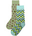 Groovy Green Unisex Socks - Retro Patterned 4 pack Trouser Socks