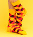 Happy Socks Multi Color Orange Argyle Socks