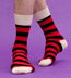 Happy Socks Red & Black Striped Socks