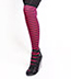 Striped OTK Socks / Thigh Highs - BLACK & PINK