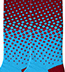 Men's Two Tone Dots Socks - Red and Turquoise