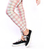 Pink and White Plaid Footless Leggings